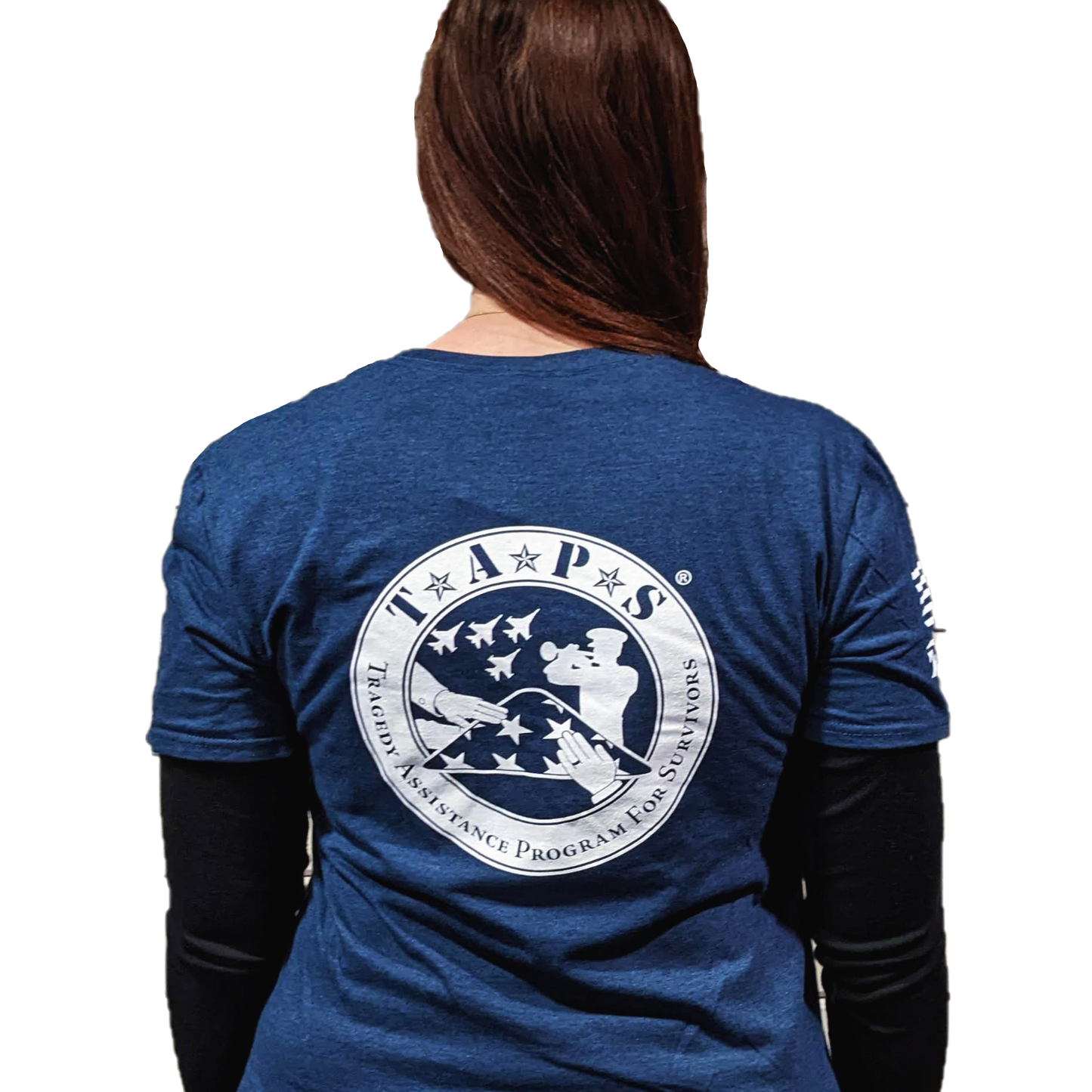 Round Logo Ladies V-Neck T-shirt
