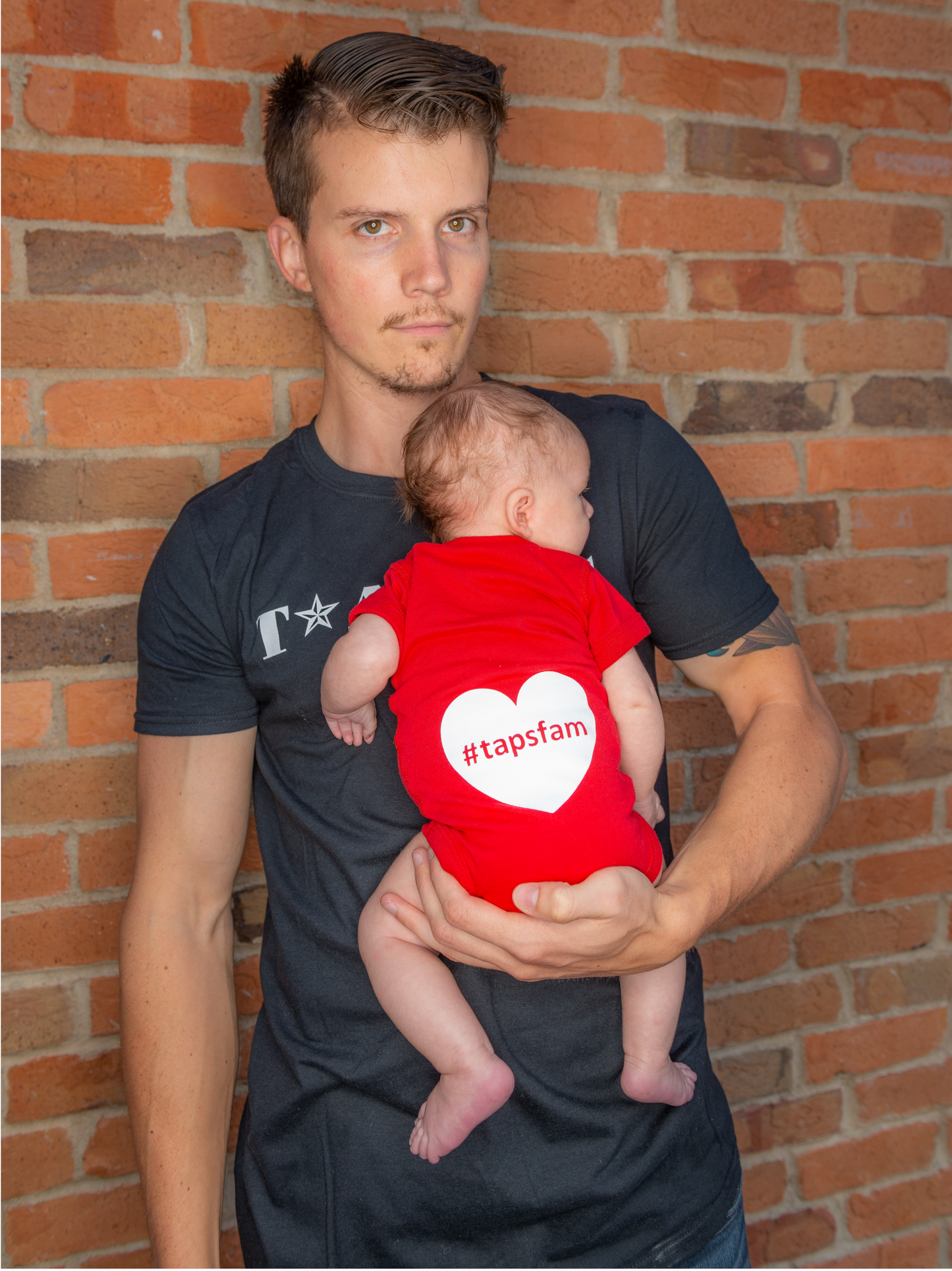TAPS Family Baby Onesie Red