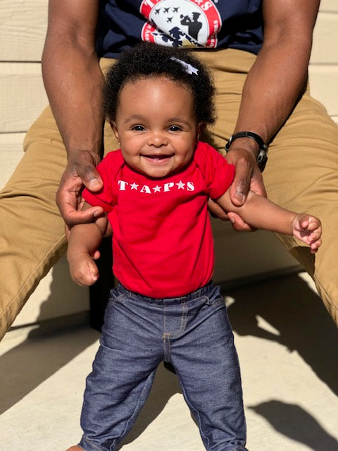 TAPS Family Baby Onesie Red
