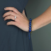Load image into Gallery viewer, Lapis Bracelet with Hand Tied Knot