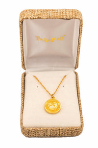 TAPS 18k Gold Plated Necklace and Logo Charm