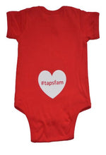 Load image into Gallery viewer, TAPS Family Baby Onesie Red