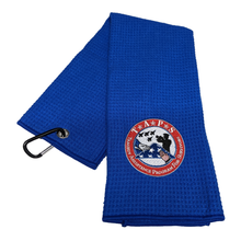 Load image into Gallery viewer, Microfiber Golf Towel with Embroidered TAPS Logo
