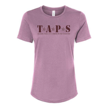 Load image into Gallery viewer, Women&#39;s Relaxed Tone on Tone TAPS Logo Tee