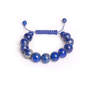 Lapis Bracelet with Hand Tied Knot
